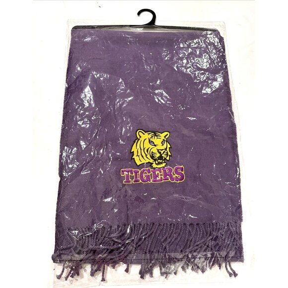 NWT LSU Embroidered Tigers Scarf - Picture 1 of 4